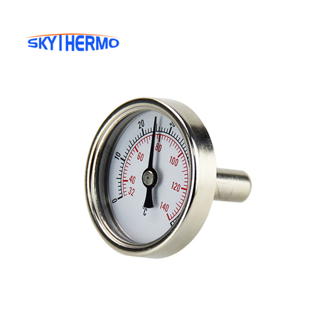 D40mm Iron Or Ss Case Bimetal Thermometer To Test Water Temperature,widely Use At HVAC Metal Thermometer 0-120C