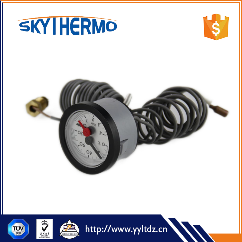 D52mm High Quality Manufacturers Dial Temperature Gauge Functions Capillary Thermomanometer