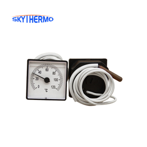 Square Plastic Hvac Industrial Usage Capillary Boiler Water Temperature Thermometer