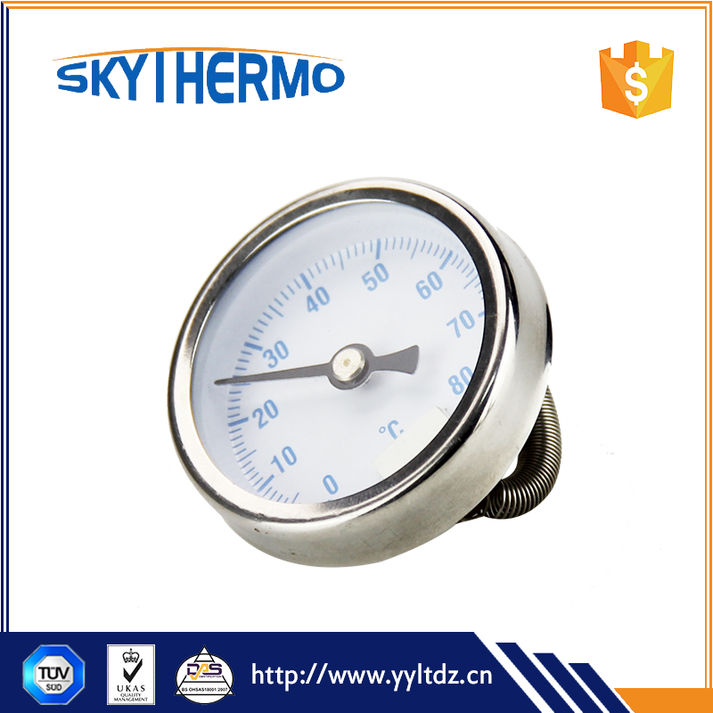 Hot Water Clip On Pipe Surface Thread Thermometer Industrial