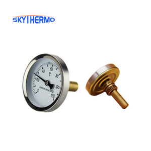 2.5" Dial Bimetal Thermometer For Hot Water, Boilers And Pipe Brass Stem Temperature Range 0-120C