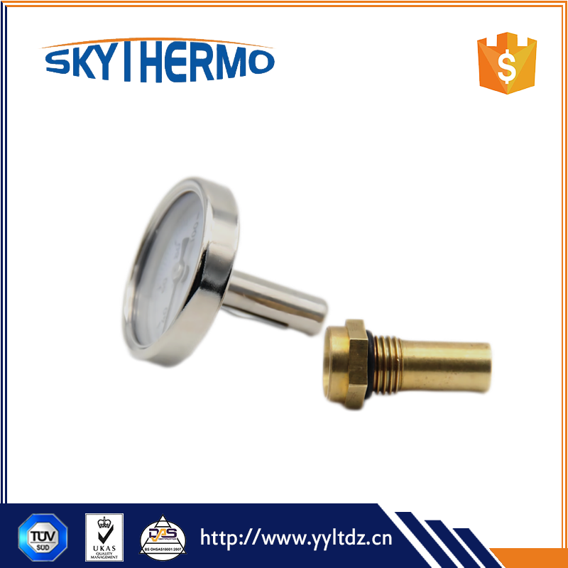 D40mm Iron Or Ss Case Bimetal Thermometer To Test Water Temperature,widely Use At HVAC Metal Thermometer 0-120C