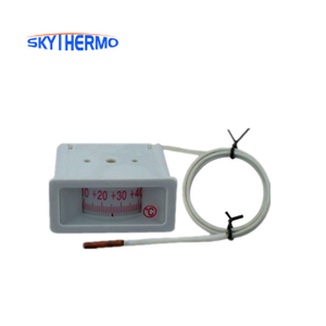 Rectangle Plastic Hot Water Equipment Remote Reading Temperature Long Capillary Tube Thermometer