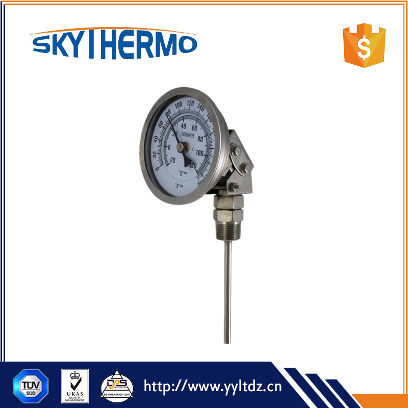 SS Universal Thermometer Industrial Use Thermometer 80mm Stem Length As Required