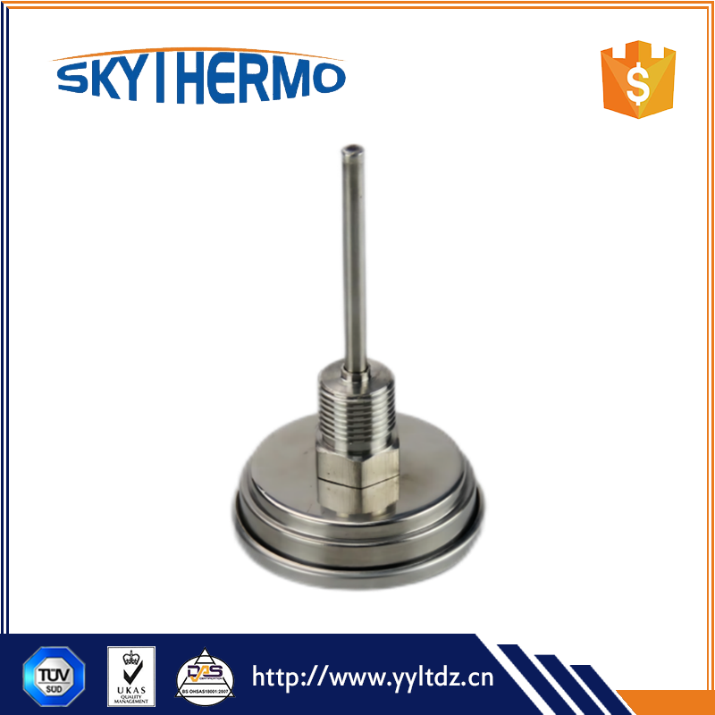 2.5'' Dial Stainless Steel Bi-Metal Thermometer With 1/2''BSP Thread Used on HVAC To Test Water Temperature