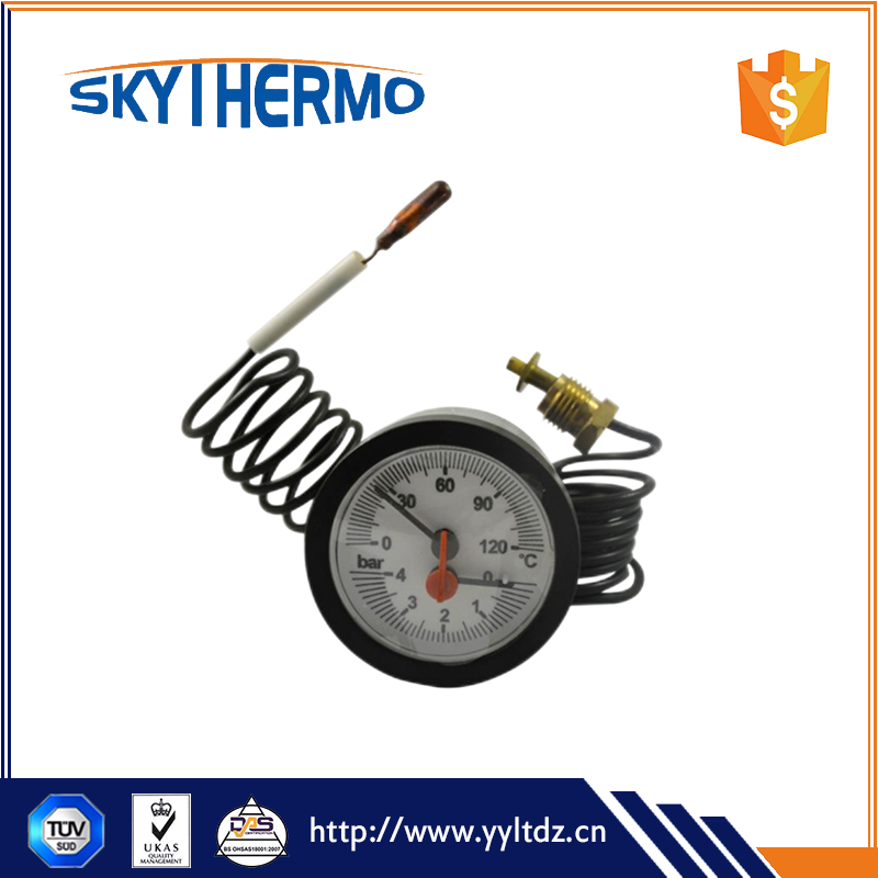 D52mm High Quality Manufacturers Dial Temperature Gauge Functions Capillary Thermomanometer