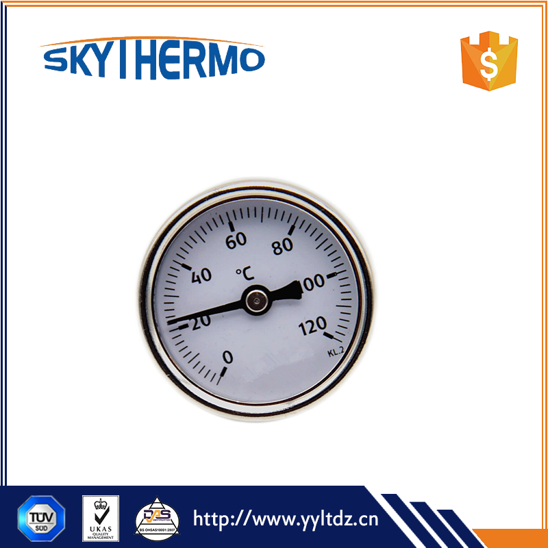 D40mm Iron Or Ss Case Bimetal Thermometer To Test Water Temperature,widely Use At HVAC Metal Thermometer 0-120C