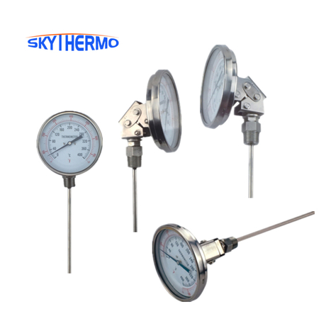 SS Universal Thermometer Industrial Use Thermometer 80mm Stem Length As Required