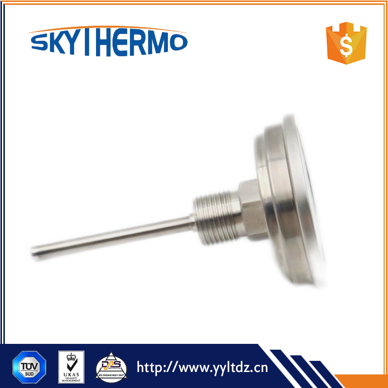 2.5'' Dial Stainless Steel Bi-Metal Thermometer With 1/2''BSP Thread Used on HVAC To Test Water Temperature