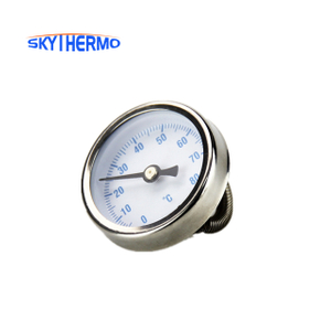 D40mm SS Case Water Pipe Bimetal Thermometer Clip On The Pipe To Test Water Temperature Industrial Use 0-120C Thermometer